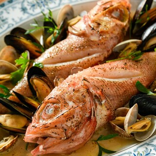 アクアパッツァ＆A5ランク黒毛和牛ステーキ