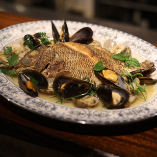 アクアパッツァ＆A5ランク黒毛和牛ステーキ